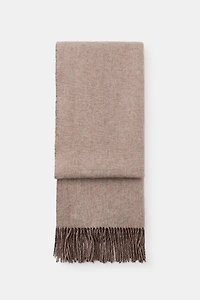 PLAIN SOFT FRINGED SCARF