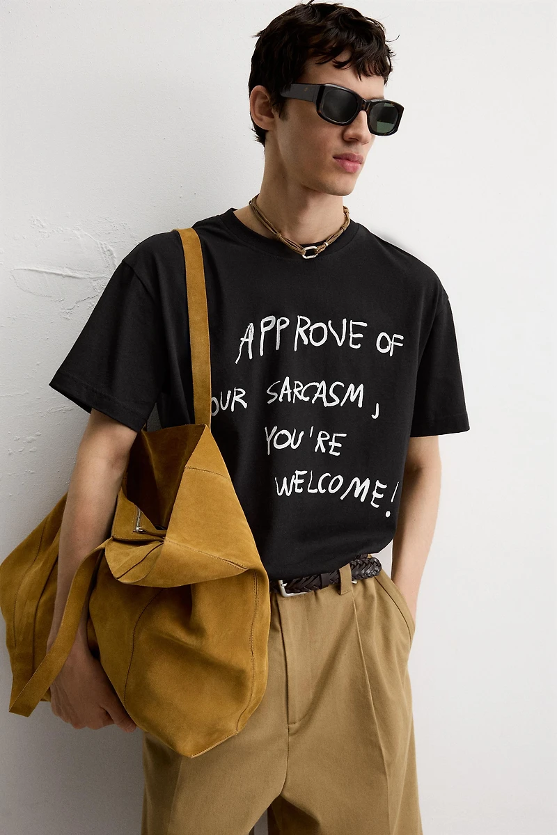 TEXT PRINT T-SHIRT