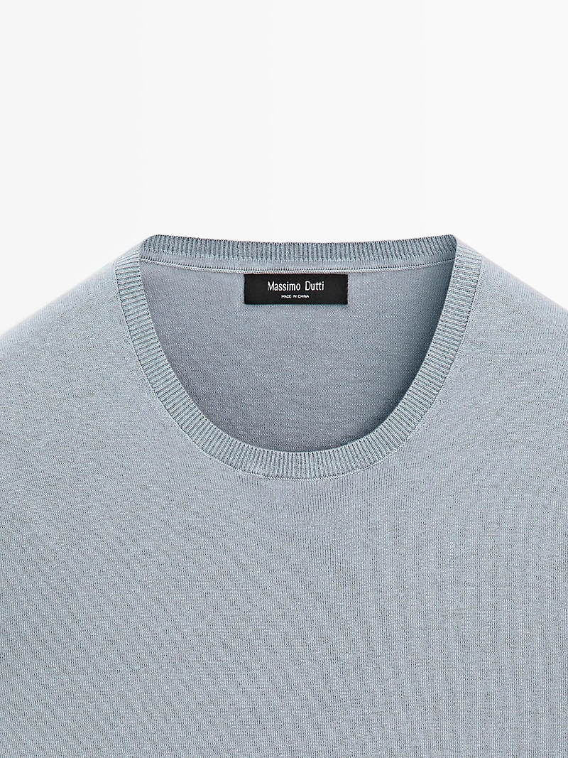 Cotton blend knit T-shirt