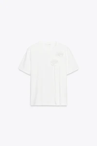 T-SHIRT FLEURS VOLUME