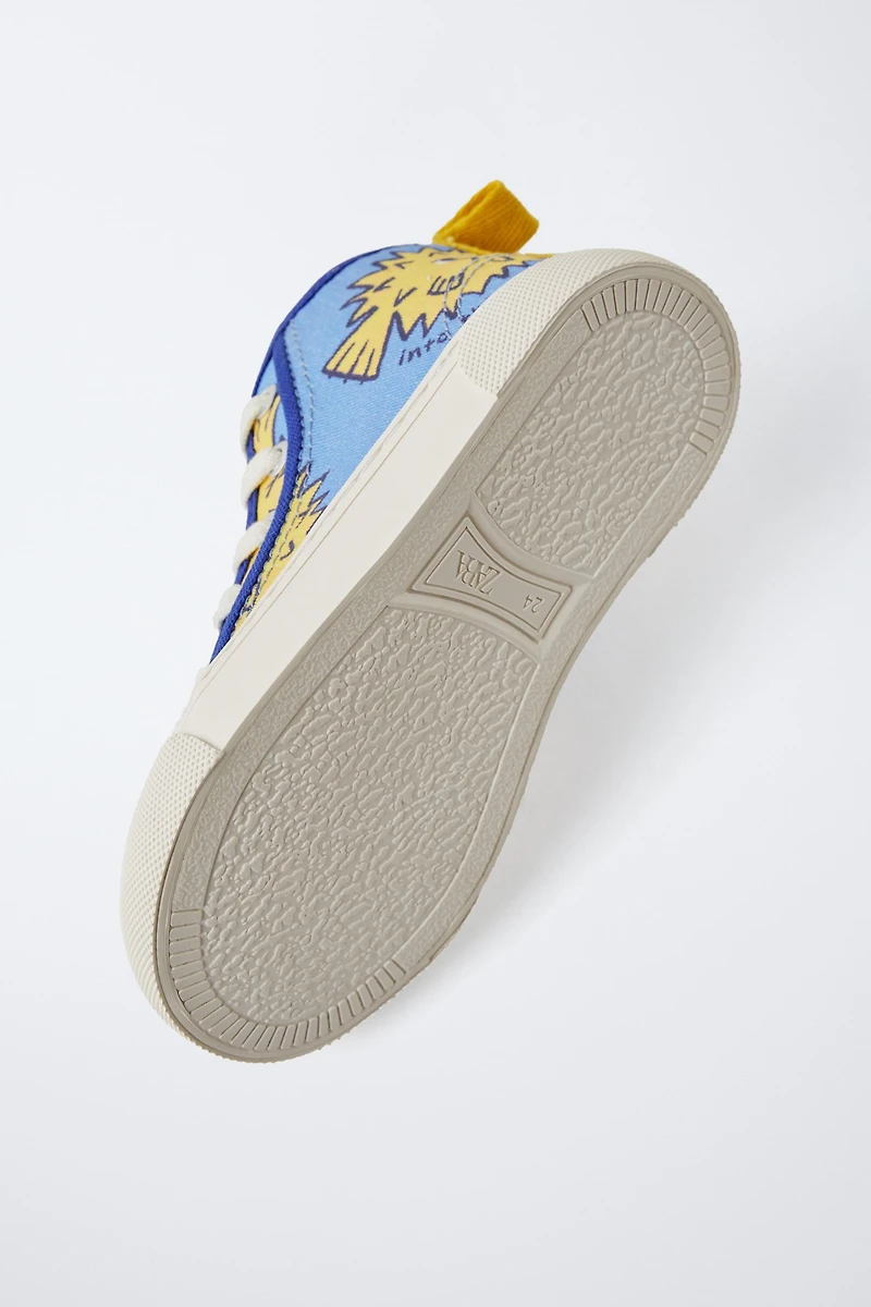 PRINTED HIGH-TOP SNEAKERS