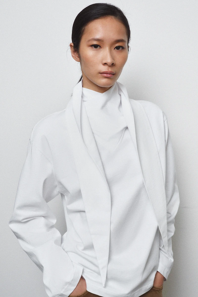 HEAVY COTTON T-SHIRT WITH TIES
