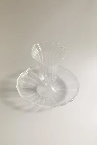 CLEAR GLASS TEALIGHT HOLDER