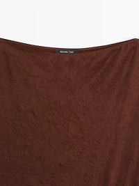 Long dress with gathered waist detail