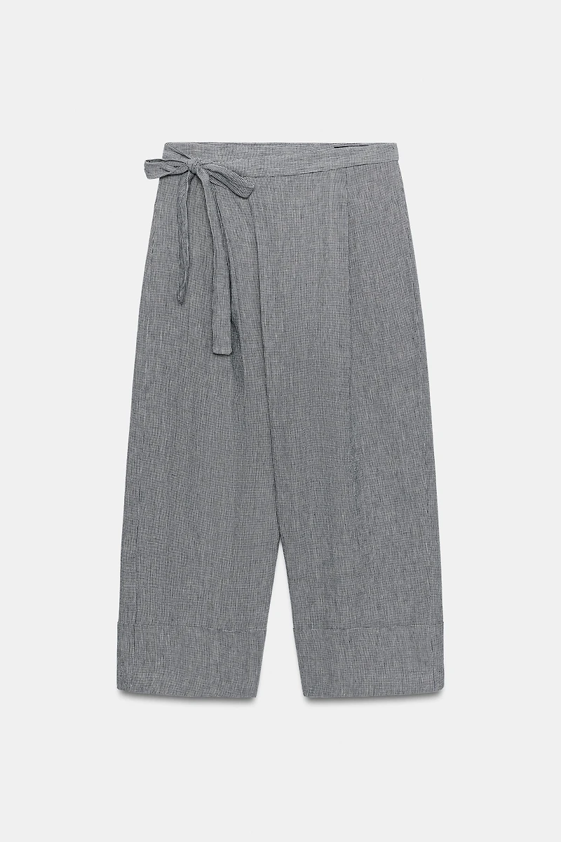 HOUNDSTOOTH WRAP PANTS ZW COLLECTION