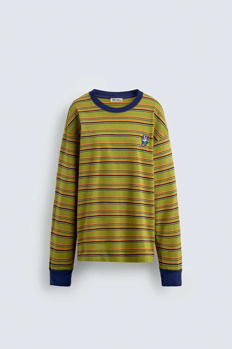 DAISY DUCK PATCH STRIPED T-SHIRT HARRY LAMBERT FOR ZARA X DISNEY