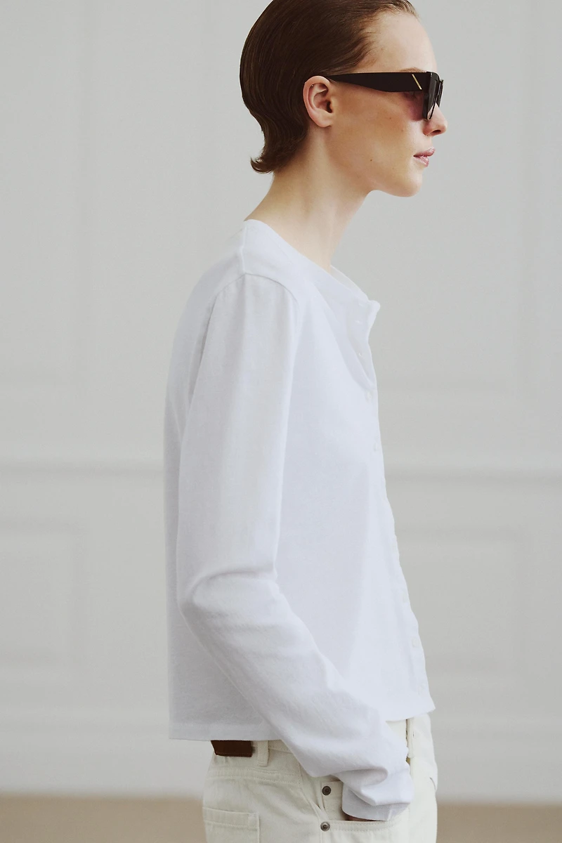 T-SHIRT 100% COTON BOUTONS