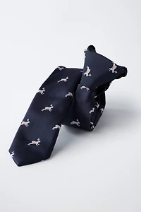 CRAVATE À IMPRIMÉ ANIMALIER