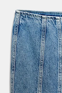 Z1975 SEAMED DENIM MIDI SKIRT