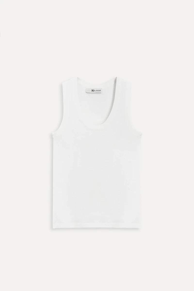 SLEEVELESS KNIT TOP 50TH ANNIVERSARY