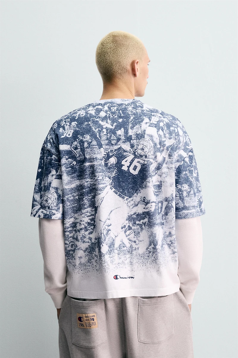 T-SHIRT IMPRIMÉ FOOTBALL AMÉRICAIN CHAMPION ® X ZARA