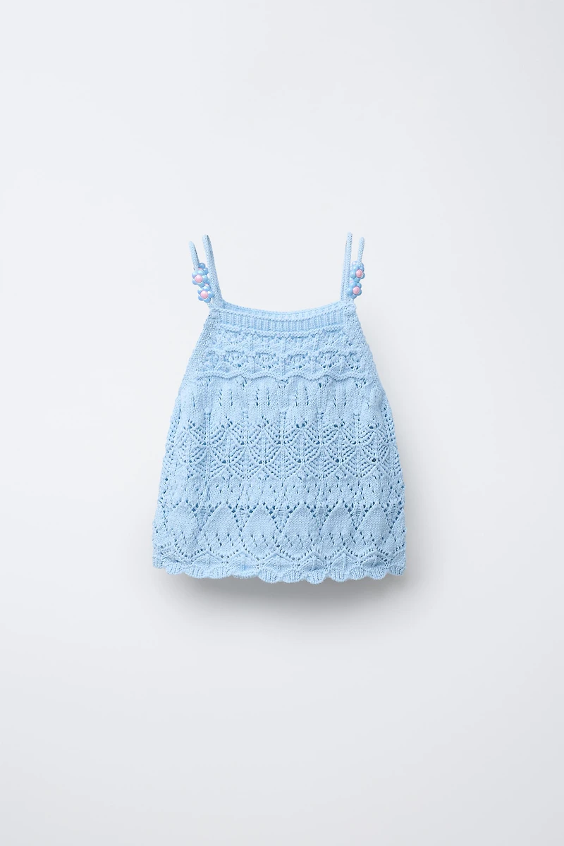 TOP EN MAILLE FANTAISIE