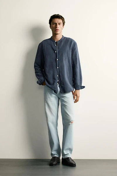 LINEN COTTON RELAXED FIT SHIRT