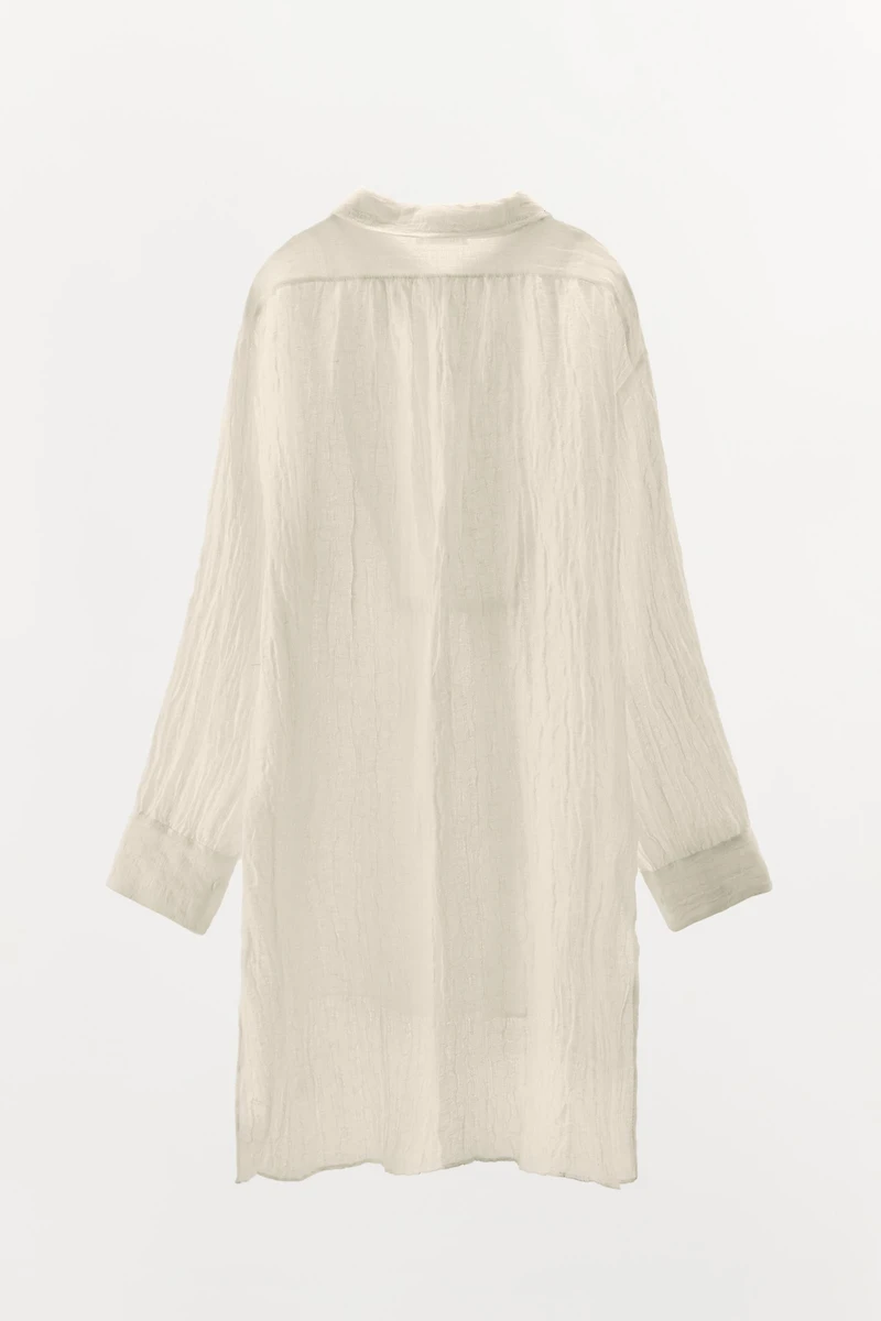 LIMITED EDITION WRINKLE EFFECT LINEN SHIRT