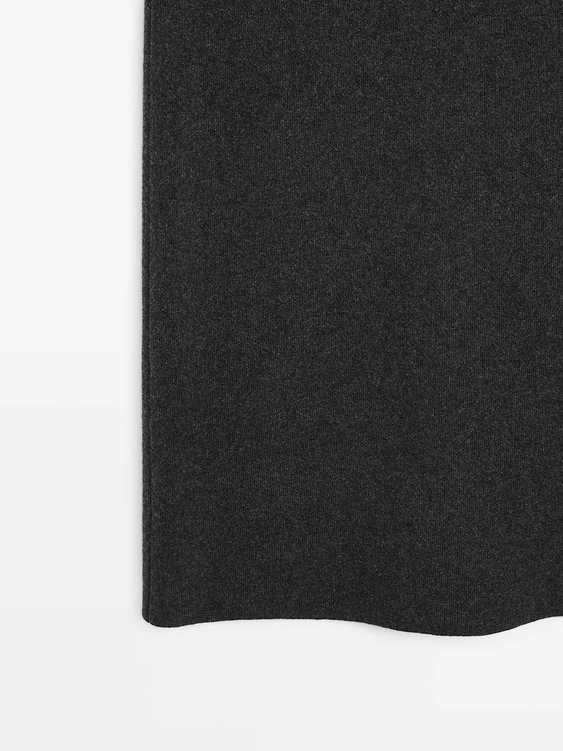 Double-faced midi skirt