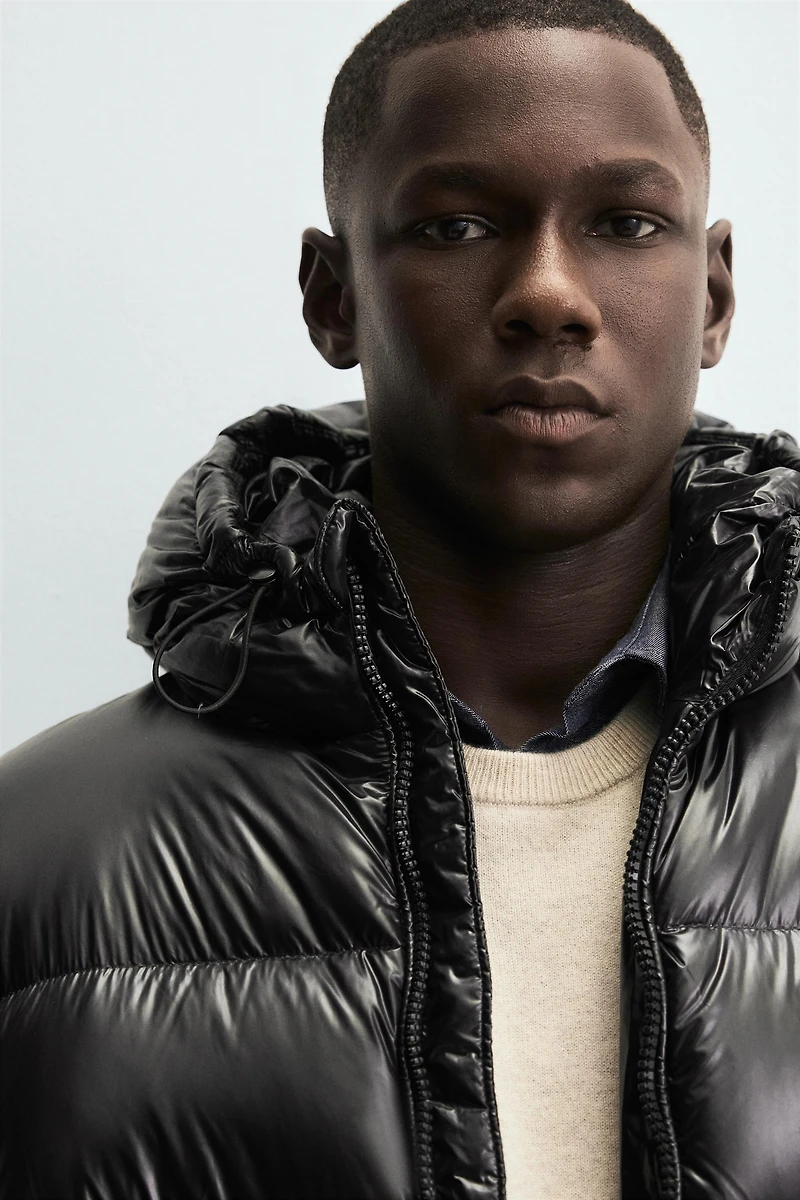 100% FEATHER WATER REPELLENT PUFFER JACKET