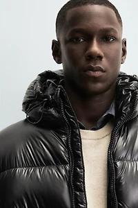 100% FEATHER WATER REPELLENT PUFFER JACKET
