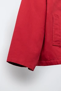 CANVAS JACKET WITH CONTRASTING COLLAR