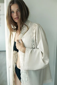 LIMITED EDITION PLEATED LACE ROBE