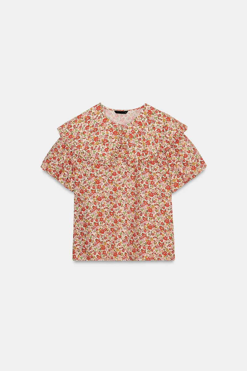 FLORAL PETER PAN COLLAR SHIRT