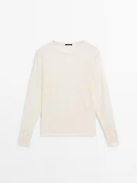 Lightweight wool linen blend T-shirt