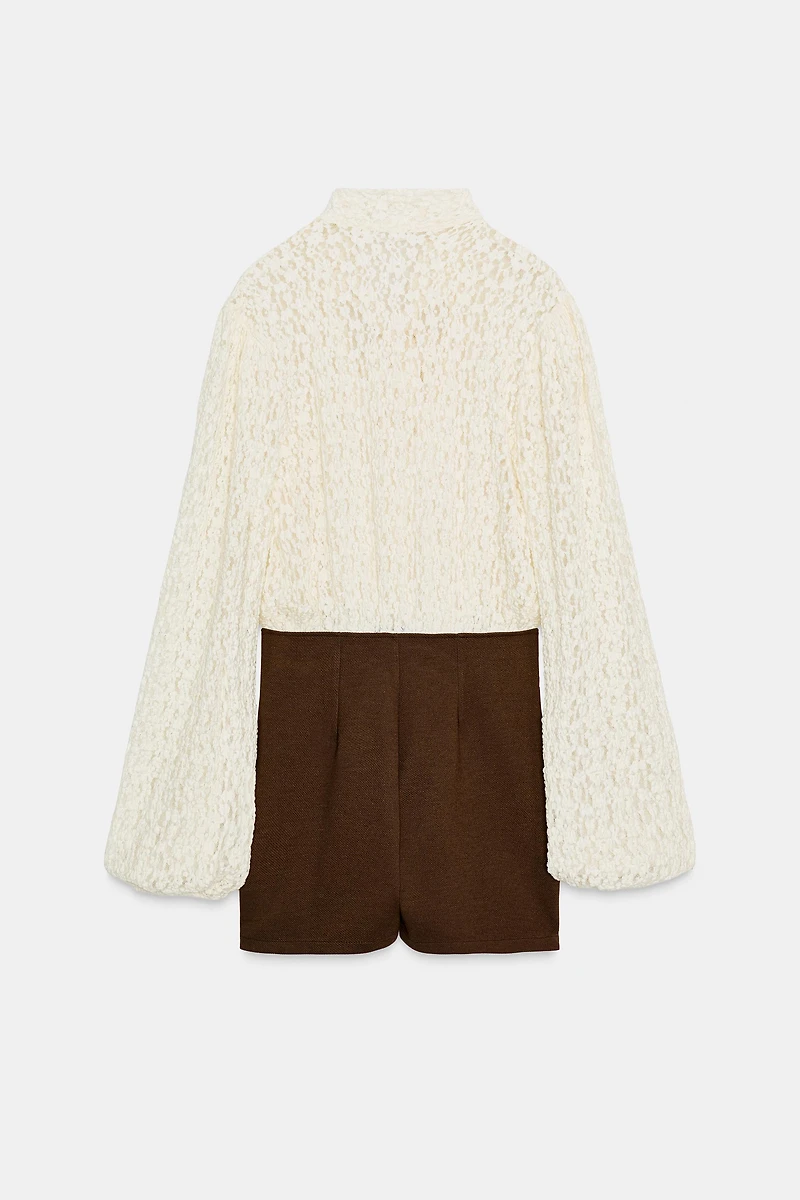 TIED COMBINATION SHORT JUMPSUIT