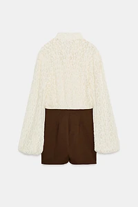 TIED COMBINATION SHORT JUMPSUIT