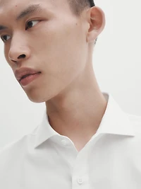 Slim fit easy iron poplin shirt