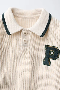 VARSITY PATCH KNIT JUMPER