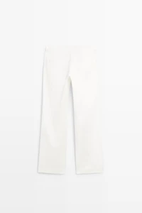 Linen kick flare fit pants