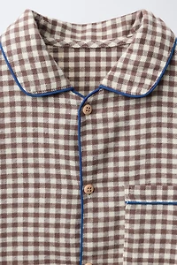 AGES 6-14 / GINGHAM FLANNEL PAJAMAS