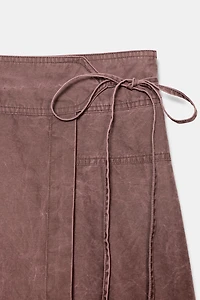 JUPE PARÉO ASYMÉTRIQUE EFFET DÉLAVÉ
