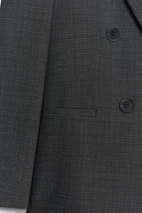 DOUBLE BREASTED BLAZER WITH SHOULDER PADS