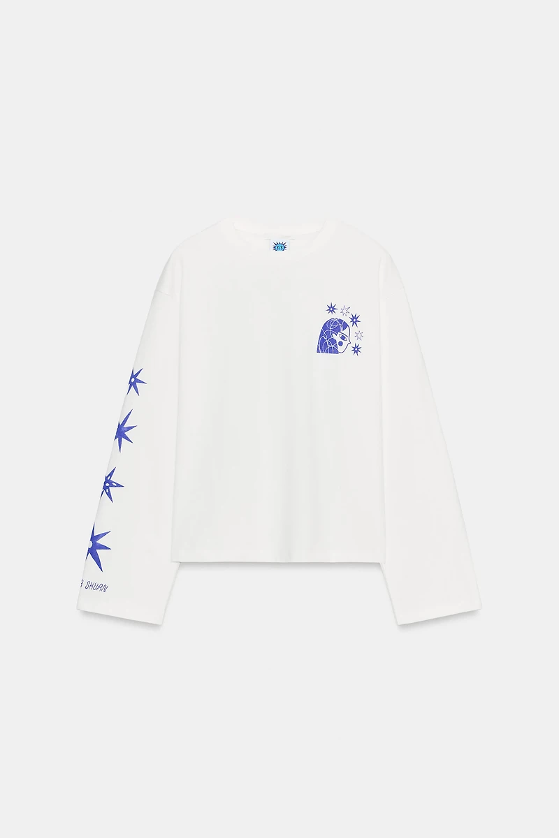 AGUSTINA SHUAN PRINTED LONG SLEEVE T-SHIRT
