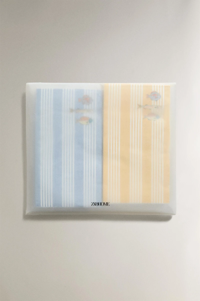 FISH PRINT PAPER NAPKINS (PACK OF 30)