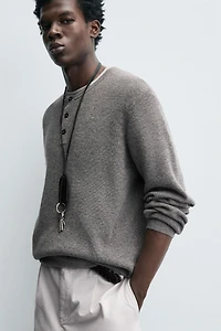 RIB KNIT BAKER COLLAR JUMPER