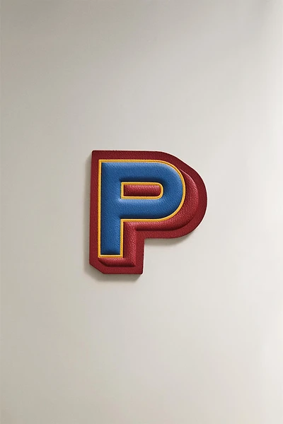 LEATHER LETTER P PATCH
