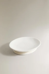 CREAM CERAMIC BATHROOM SOAP DISH