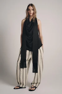 FRINGE SCARF HALTER TOP ZW COLLECTION