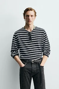STRIPED JACQUARD T-SHIRT AARON LEVINE X ZARA