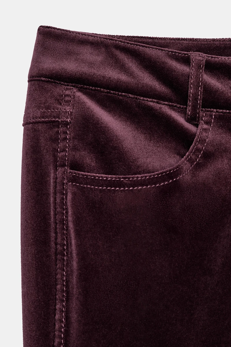 VELVET FLARE PANTS ZW COLLECTION