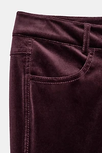 VELVET FLARE PANTS ZW COLLECTION