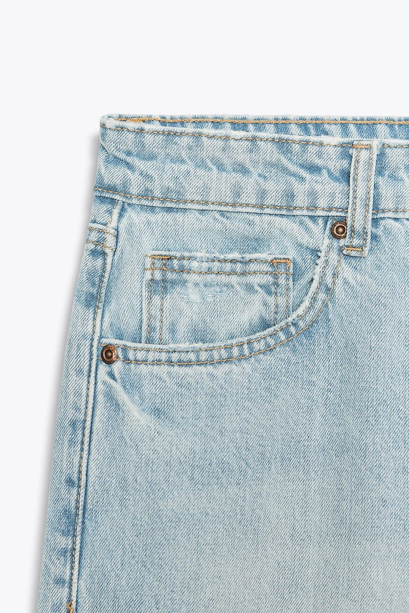 TRF MID-RISE WIDE LEG JEANS