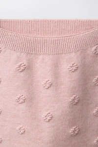 LEGGING EN MAILLE À FLEURS BRODÉES