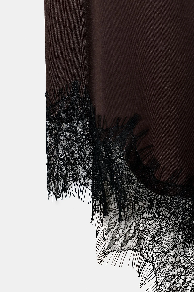ASYMMETRIC LACE TOP