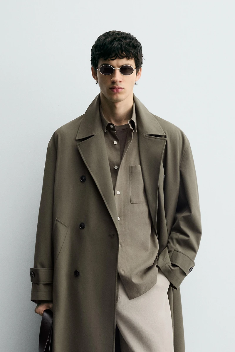 FLOWY OVERSIZED FIT TRENCH COAT