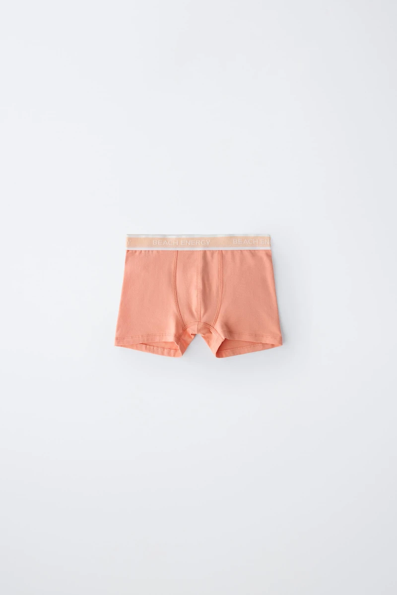 6-14 YEARS / FIVE-PACK OF TEXT BOXERS