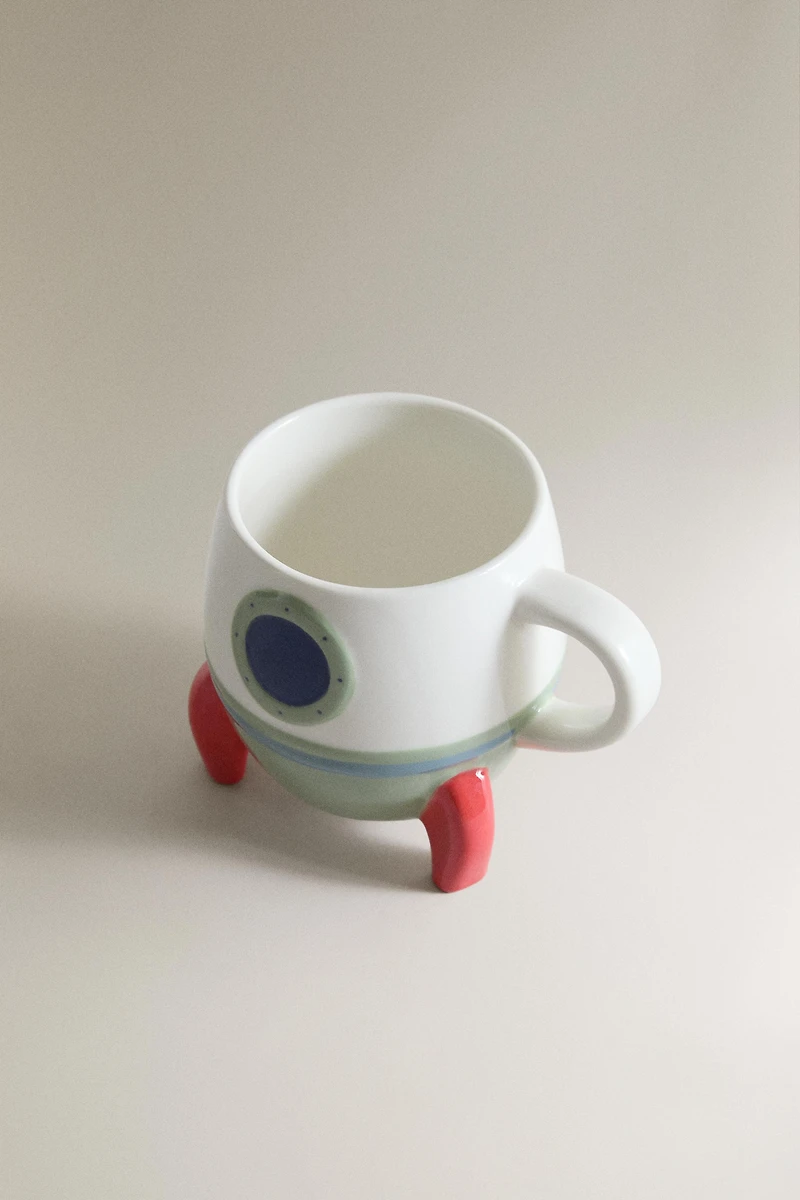 KIDS' SPACESHIP STONEWARE MUG