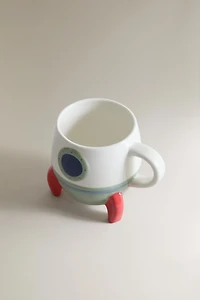 KIDS' SPACESHIP STONEWARE MUG