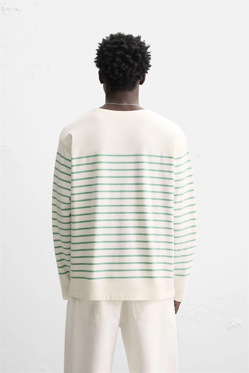 STRIPED JACQUARD T-SHIRT